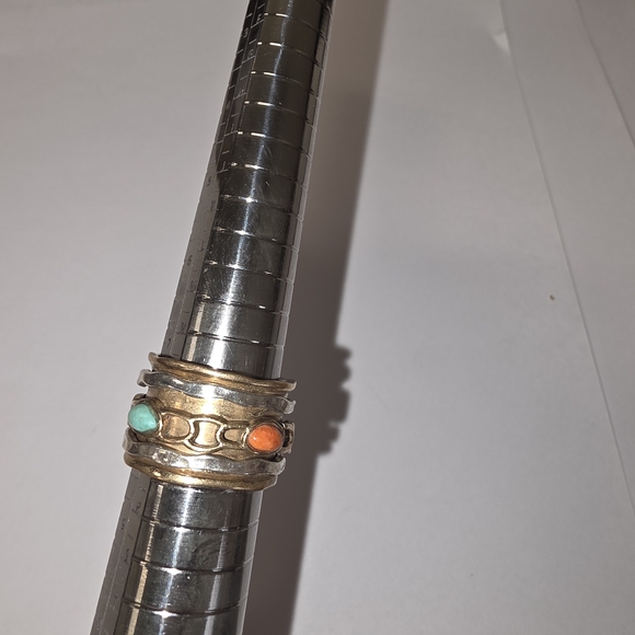 Studio Barse Gold Ring with Turquoise Accent - Picture 3 of 5